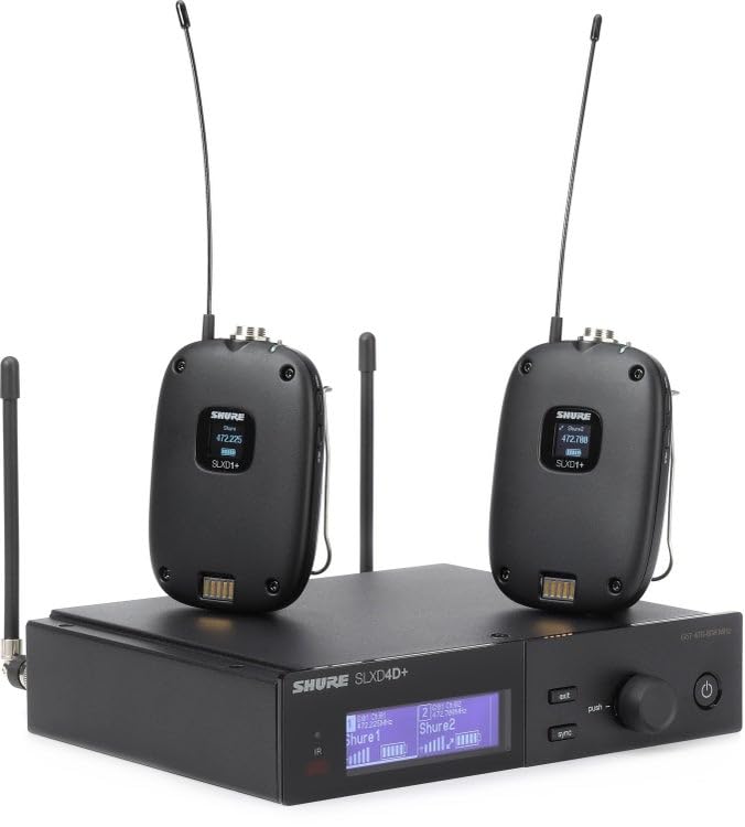 Image of Shure SLXD14D+ Dual Digital Wireless System - G57 Band