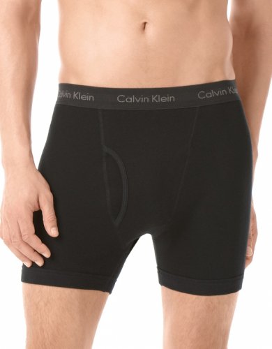 Calvin Klein Men's Underwear Cotton Classics 3 Pack Boxer Briefs, Black, X-L
