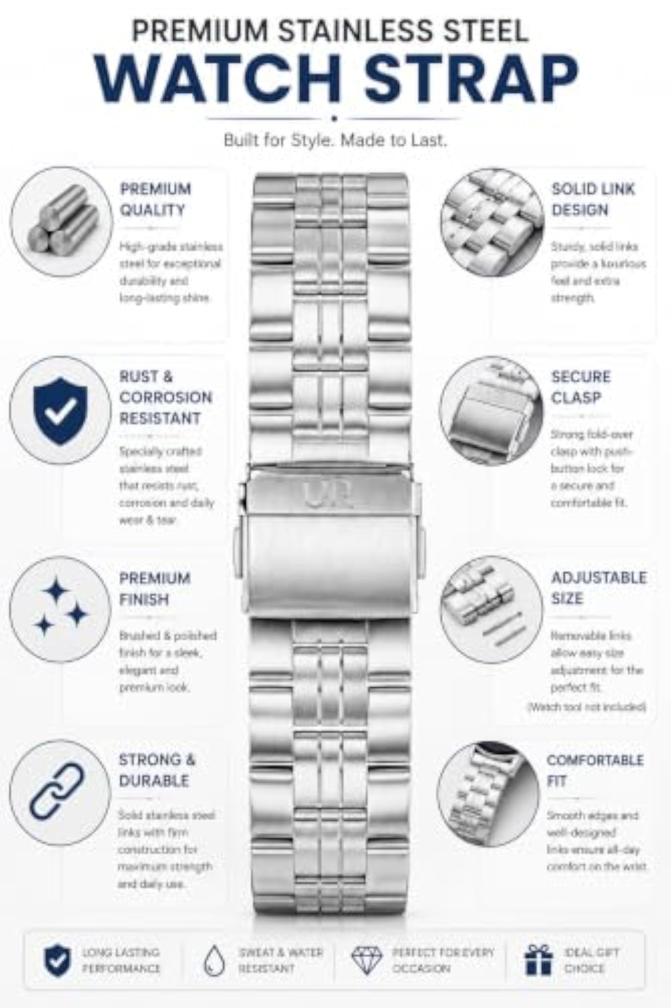 Men's Premium Analog Wrist Watch with Roman Number Markers