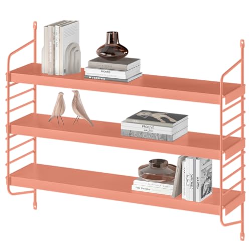 skølm Mimir Wandregal Metall Terrakotta – Schweberegal mit 3...