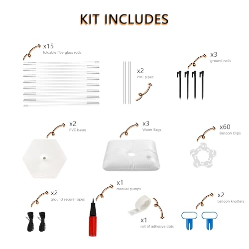 Kit d'arche de ballons de 3m de large avec support réglable stable