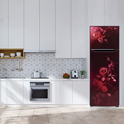 Image of LG 242 L 2 Star Smart Inverter Frost-Free Double Door Refrigerator Appliance (2023 Model, GL-N292BSEY, Scarlet Euphoria, Smart Connect)