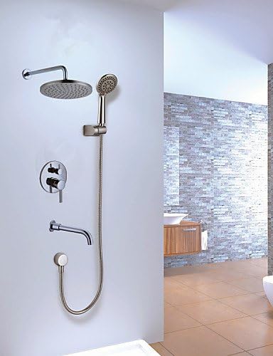BBSLT- High Quality 8 '' Bathroom Concealed Rainfall Square Shower Set Faucet Bath Tap Mixer