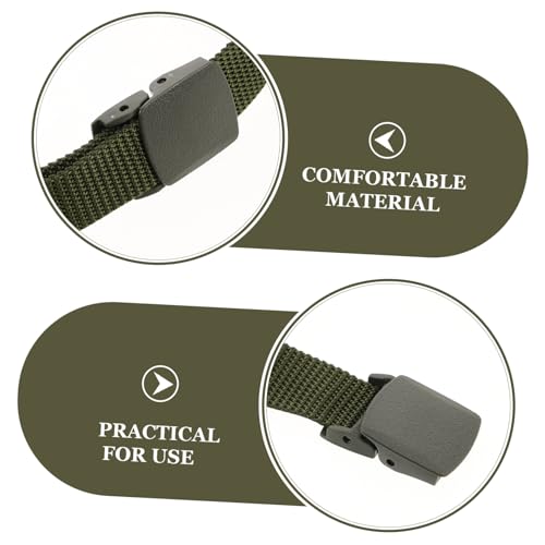 FRCOLOR 4pcs Nylon Web Belt Men Hiking Belt Adjustable Canvas Rigging Construction and Adventure3