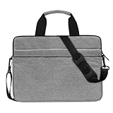 Tbintul Maletín Portátil 15,Bolso de Hombro para Portátil Ideal para Trabajo y Viaje(Gris)