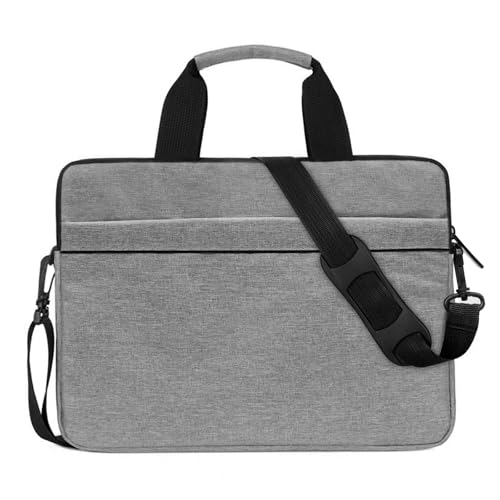 Tbintul Maletín Portátil 15,6 Pulgadas,Funda Portatil con Correa de Hombro Extraíble,Bolso de Hombro para Portátil Ideal para Trabajo y Viaje(Gris)