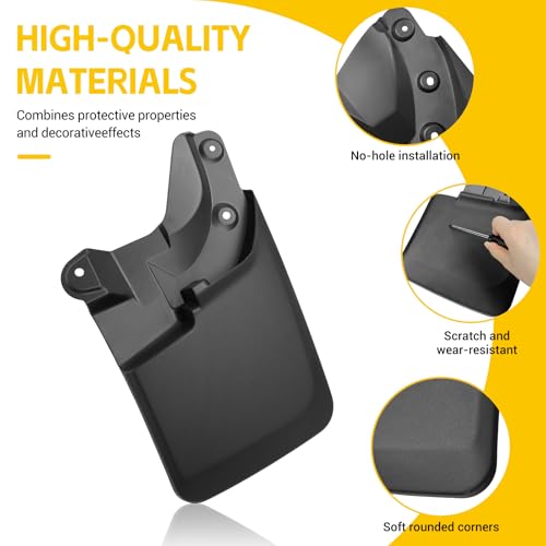 Image of Mud Flaps Only for 2016-2021 Toyota Tacoma with OEM Fender Flares No Drill Splash Guards Front & Rear Truck Mud Guards with Hardware Accessories Mudflaps Set 4pcs(NOT for SR or SR5)