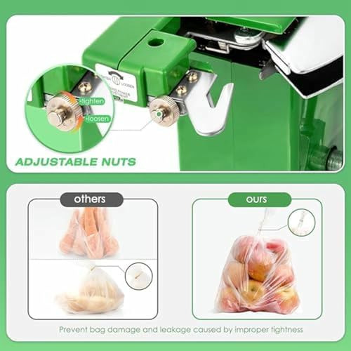 Machine de sacs manuels avec ongles en forme de U pour supermarchés - 3