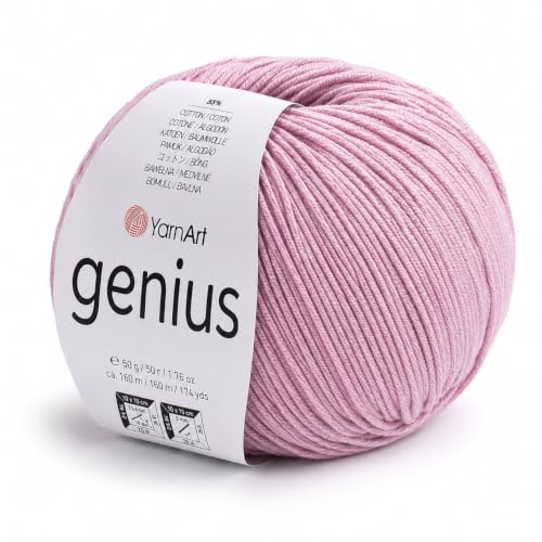Image of YarnArt Genius Soft Cotton Blend Yarn, 1 Pack (1.76 oz / 174 Yds)