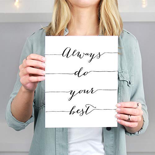 Miniatura 6 de Always Do Your Best Calligraphy Art Print - Unframed - 8x10  Inspirational Quote