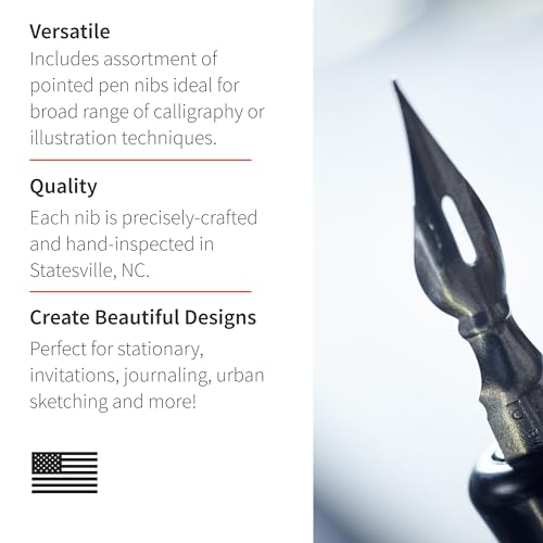 Speedball Kit para Caligrafia Speedball Sketching 2964, Preto Marrom e Metálico