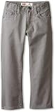 Levi's Boys' Big 511 Slim Fit Soft Brushed Pants, Dark Gull Grey, 16