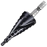 無敵 ステップドリル 4-22mm/10段 6.35mm六角軸 たけのこドリル スパイラルドリル TiAlN窒化 チタンコーティング HSS-Co 超高硬度 ステンレス用 木材用(4-22mm/10段 二枚刃)