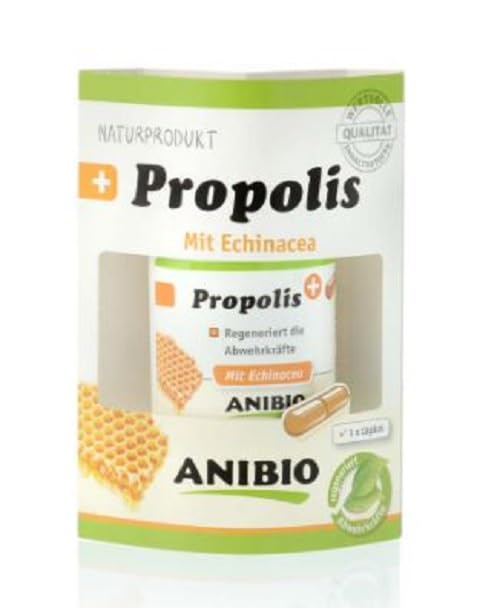 Anibio Propolis 60 Kapseln | für Hunde | natürliche Propoliskapseln | Unterstützung des Immunsystems | bei allergisch bedingtem Juckreiz | reich an Mineralstoffen und Spurenelementen