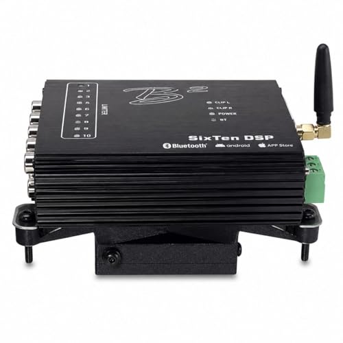Image of B2 Audio SixTen Black 10Ch Bluetooth DSP 4V 96kHz w Floating Mount Bracket