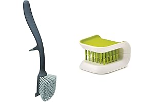 Joseph Joseph Edge Dish Brush with Integrated Rest Gray