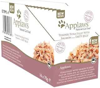 Applaws Natural Wet Cat Food, Tuna with Salmon in Jelly 70 g Pouch (Pack of 16)
