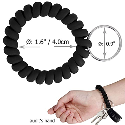 Image of BIHRTC Wrist Key Chain Spring Flexible Spiral Wrist Coil Sauna Keychain