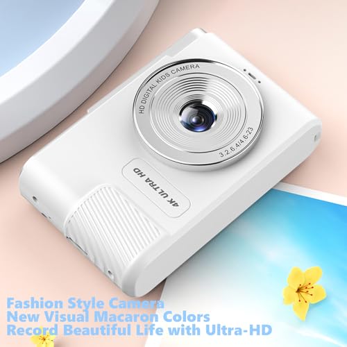 4K-Digitalkamera, 48-MP-Vlogging-Kamera, 64-GB-Speicherkartenunterstützung, Tragbare Kompaktkamera für Fotografie, Point-and-Shoot-Digitalkameras für Reisen, 16-facher Zoom