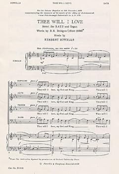 Paperback HERBERT HOWELLS: THEE WILL I LOVE CHANT Book