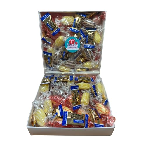 The Sugar Free Sweet Box Suitable For Diabetics Including Sherbet Lemons Bundled With No Sugar Boiled Sweets | The Zero Sugar UK Health Snack In a Luxury JC Clear Box