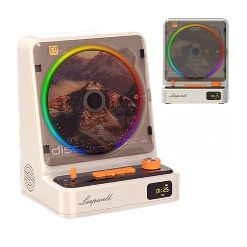 RIJUN Portable CD Player w/ Built-in Speakers