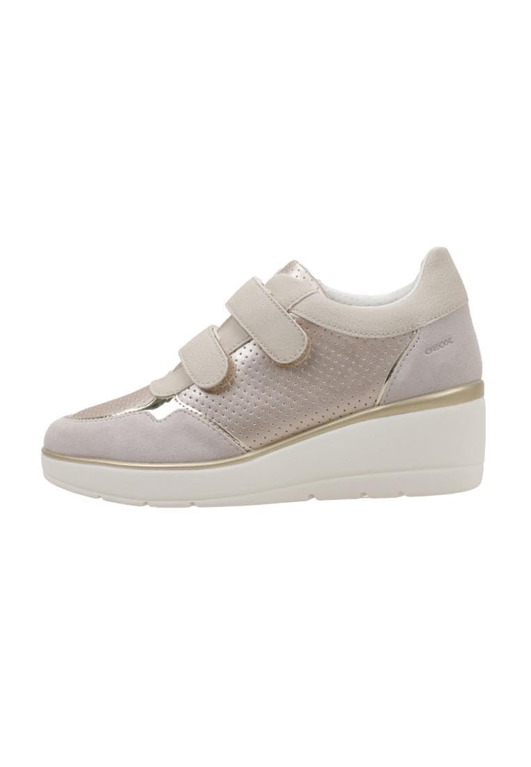 Geox Women's D Ilde B Platform, lt Gold Beige, 2.5 UK