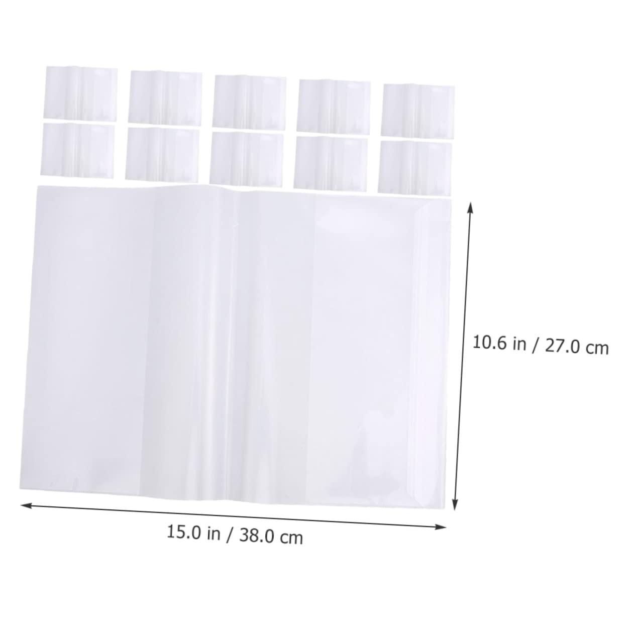 Lurrose 100piezas Funda De Libro Transparente y Resistente Al Agua De Libros Para Escuelas y Proyectos De Arte Instalación Fácil Cubierta Reutilizable y Práctica
