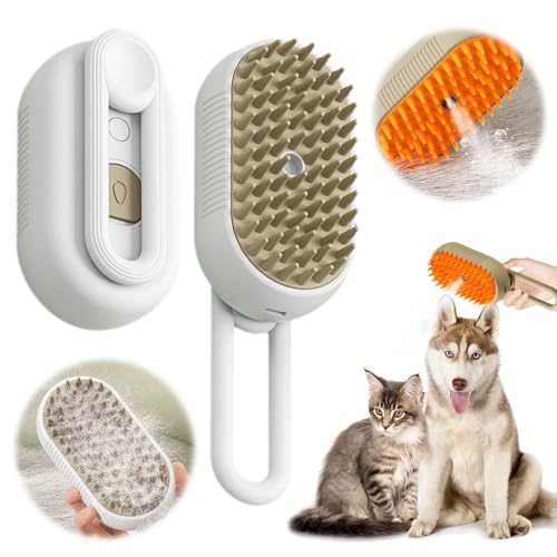 Cat Steam Brush,2024 New Cat Brushes for Indoor Cats,3 in 1 Pet S...