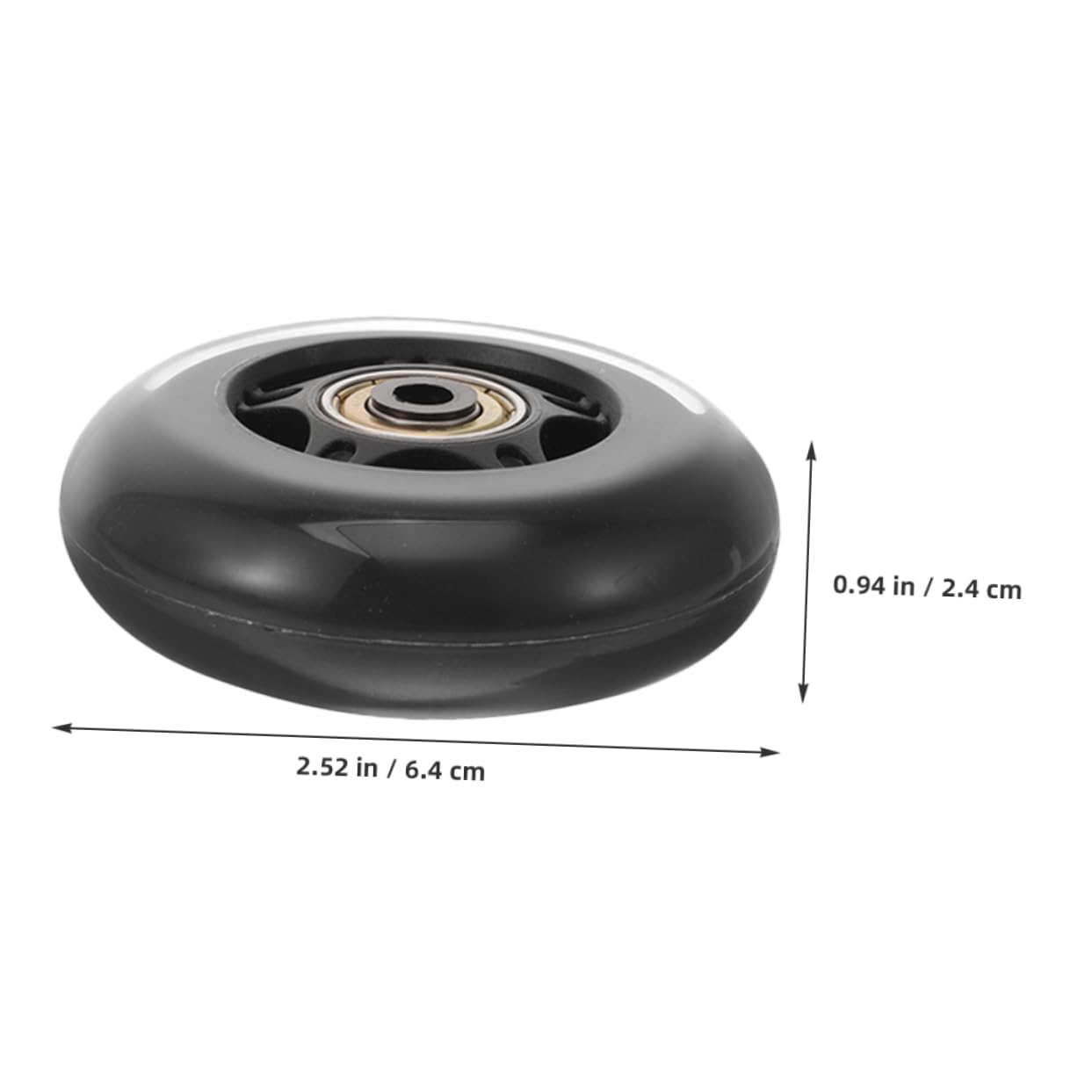 Anneome Quiet Furniture Wheels 4 Pack 2.5 Inch Pu Replacement for Luggage Skateboard