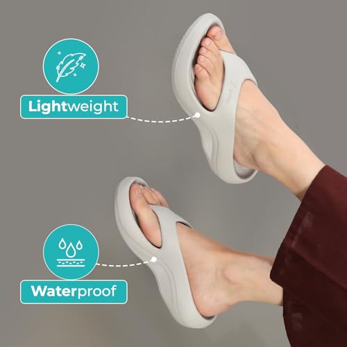 Image of YOHO PILO Slippers for Women | Lightweight & Waterproof Monsoon Footwear | Stylish & Comfortable Chhapal | Soft Orthopedic Flip-Flops, Daily Use Bathroom Slippers