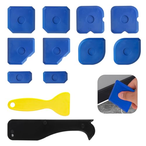 Juego de 12 extractores de silicona, extractor de silicona para juntas, herramienta de sellado de silicona, extractor de juntas, extractor de silicona, removedor de silicona para cocina, baño, resina