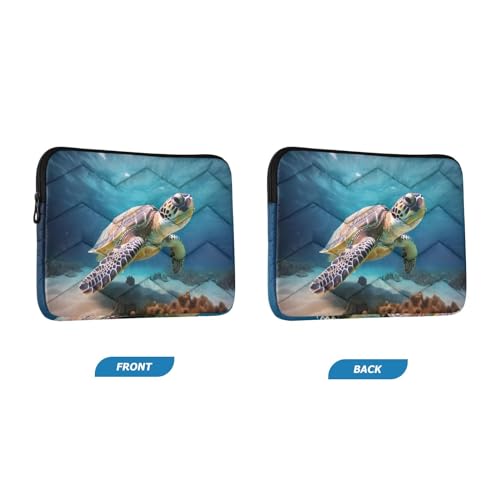 Funda para portátil 13-14 pulgadas con diseño de tortuga miniatura 2