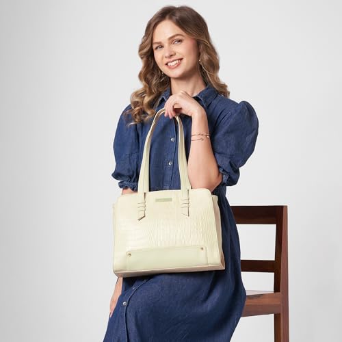 Image of Caprese Sansa Large Satchel Shoulder Bag for Women with Multiple Compartments & Zipper Closure | Versatile Shoulder, Crossbody & Handheld Bag for Work, Travel, and Everyday Use