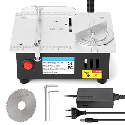Mini sierra de mesa multifuncional T30, sierras eléctricas de escritorio, herramienta de corte DIY for el hogar pequeño, máquina cortadora de torno de banco for carpintería(S-2 Standard)