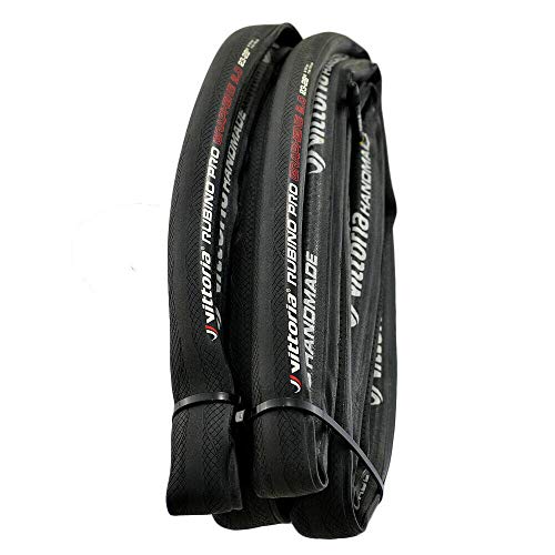 Vittoria Rubino Pro Iv G2.0 Graphene 700X23C Tubular Bicycle Bike Tire, Black, Vt1965-Z #TOP2