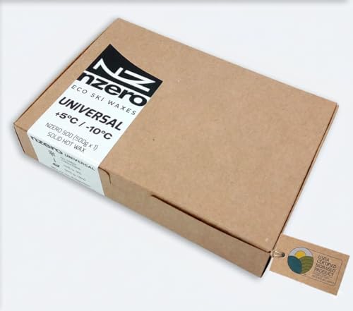 N-ZERO Wachsblock, 500 g, natürliches Wachs für Ski und Snowboards, universell, für alle Schneearten