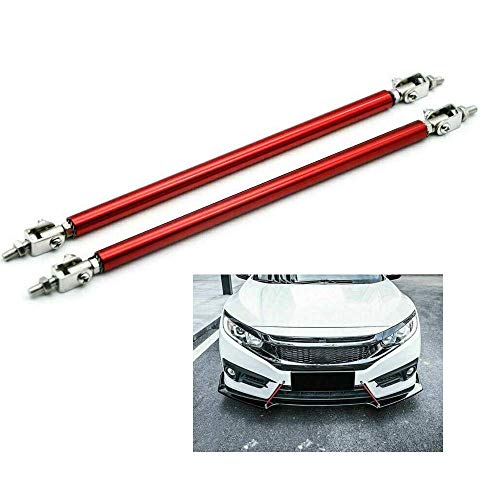 Image of AUTO MT Front Splitter Support Rods, Strut Rods for Cars Vehicles, 8''-11'' Automotive Replacement Bumper Lip Splitter Bars Fit Adjustable Universal (RED 8''-11'' Splitter STRUT Rod)
