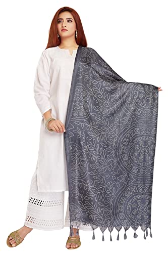 RANI SAAHIBA Women's Art Silk Printed Dupatta