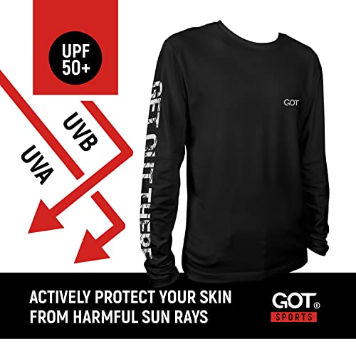 Got Sports Upf 50+ Long Sleeve Fishing T Shirt For Men And Women - Uv Sun Protection, Moisture Wicking (Black American Flag Shirt 3X-Large) #TOP4