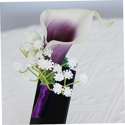 Fleur de simulation de mariage broche élégante et douce - 6