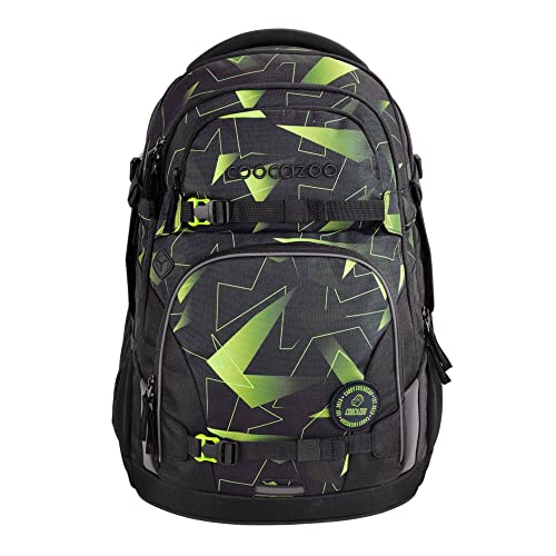 coocazoo Schulrucksack Porter, Lime Flash, schwarz-gelb, ergonomischer Tornister, höhen- & größenverstellbar, mit Brustgurt & Hüftgurt, leicht & individuell, ab der 3. Klasse Cover