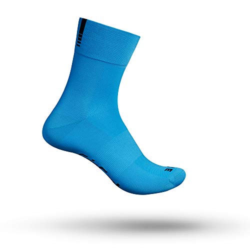 GripGrab Lightweight SL Performance Radsport Socken | Eyecatching 8 Farben 2 Längen | Fahrradsocken Herren und Damen Calcetines para Bicicleta, Unisex Adulto, Azul  Largo, M (41-44)