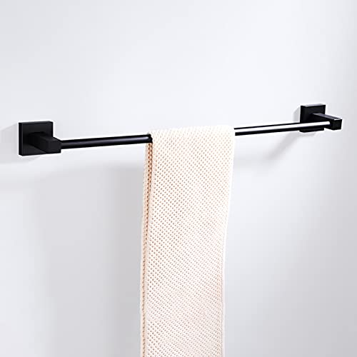 Support serviette aluminium moderne de forme carrée pour fixations murales - 5