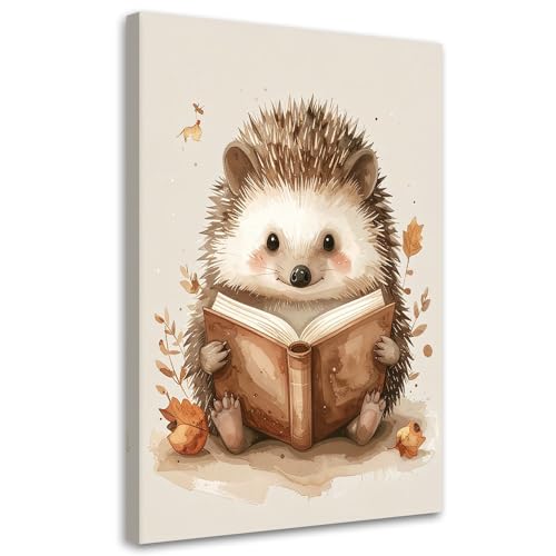 Cuadro sobre lienzo de animales del bosque decoración para niños Feeby