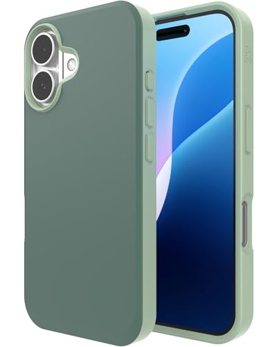 Coque iPhone 16 verte MagSafe antichoc graphène ZAGG SoHo à clipser