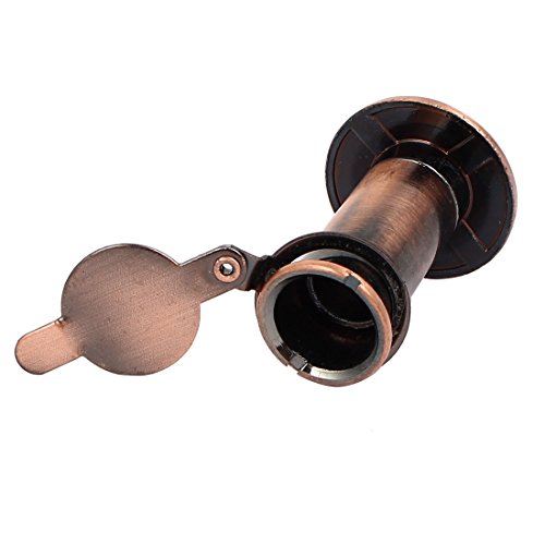 Mirillas para puertas Aexit de 16mm de diámetro, acabado cobre tono clásico, ángulo de visión de 200 grados, paquete de 2 piezas miniatura 2