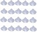 QMseller 30mm/1.2" Furniture Desk Glass Rubber Transparent Anti-Collision Suction Cups Sucker Hanger Pads for Glass Plastic Without Hooks, Pack of 20