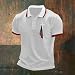Christian Polo Shirts for Men Vintage Cross American Flag Patriotic Golf T-Shirts 4th of July USA Flags Tee Tops, Zb6-White, Medium