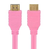 Cmple - HDMI Cable 1.5FT High Speed HDTV Ultra-HD (UHD) 3D, 4K @60Hz, 18Gbps 28AWG HDMI Cord Audio Return 1.5 Feet Pink